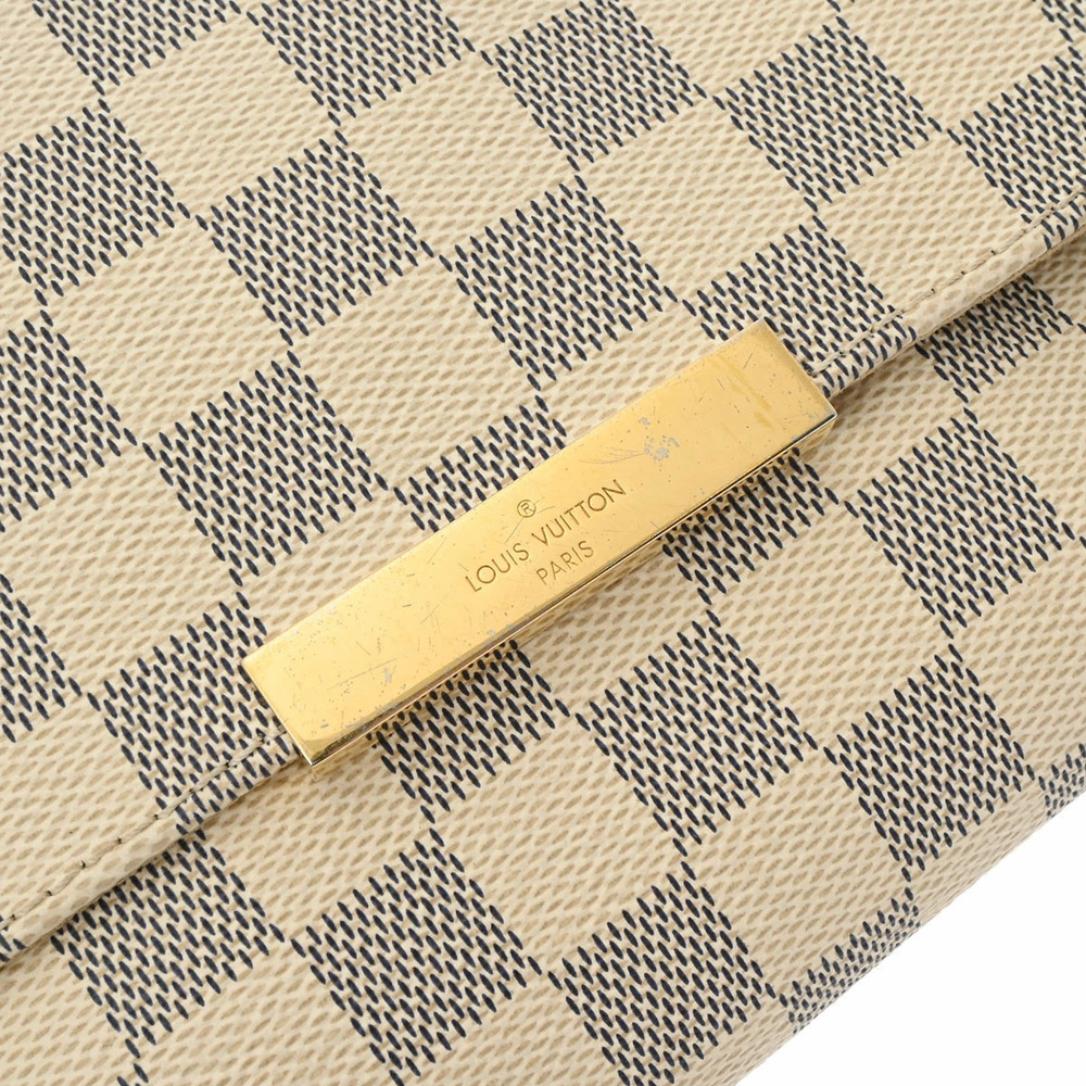 LOUIS VUITTON Damier Azur White Favorite White Canvas Shoulder Bag - Picture 9 of 11